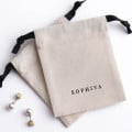 Jewelry drawstring canvas gift bag