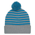 Polar Stripe Pom Beanie With Cuff