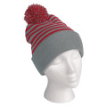 Polar Stripe Pom Beanie With Cuff