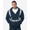 Bayside USA-Made Hi-Visibility Full-Zip Hooded Sweatshirt...