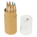 12-Piece Colored Pencil Set In Tube With Sharpener