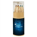 12-Piece Colored Pencil Set In Tube With Sharpener