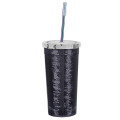 24 Oz. Sequin Tumbler with Park Avenue Straw