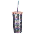 24 Oz. Sequin Tumbler with Park Avenue Straw