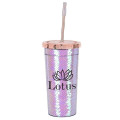 24 Oz. Sequin Tumbler with Park Avenue Straw