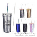 24 Oz. Sequin Tumbler with Park Avenue Straw