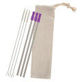 3-Pack Stainless Straw Kit with Cotton Pouch