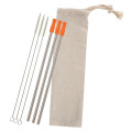 3-Pack Stainless Straw Kit with Cotton Pouch