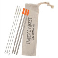 3-Pack Stainless Straw Kit with Cotton Pouch