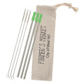 3-Pack Stainless Straw Kit with Cotton Pouch