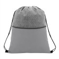Color Basics Heathered Non-Woven Drawstring Bag