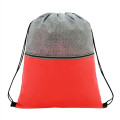 Color Basics Heathered Non-Woven Drawstring Bag