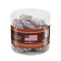 Freedom250-Round Acetate-Patriotic Milk Chocolate Nonpareils