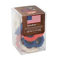 Freedom250- Short Acetate-Red, White & Blue Mini Pretzel Mix