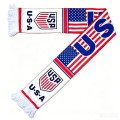Premium Country Flag Soccer Fan Scarf with Fringed Ends 