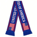 Premium Country Flag Soccer Fan Scarf with Fringed Ends 