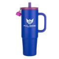 Kentia SS Travel Mug w/Silicone Straw & Charm Holder - 30oz