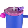 Kentia SS Travel Mug w/Silicone Straw & Charm Holder - 30oz