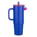 Kentia SS Travel Mug w/Silicone Straw & Charm Holder - 30oz
