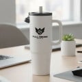 Kentia SS Travel Mug w/Silicone Straw & Charm Holder - 30oz