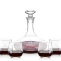 Elliston Decanter & Garland Stemless Wine Set