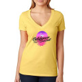 Next Level Ladies CVC Deep V Crew Neck Tee Shirts