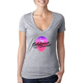 Next Level Ladies CVC Deep V Crew Neck Tee Shirts