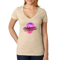 Next Level Ladies CVC Deep V Crew Neck Tee Shirts