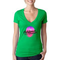 Next Level Ladies CVC Deep V Crew Neck Tee Shirts