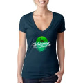 Next Level Ladies CVC Deep V Crew Neck Tee Shirts