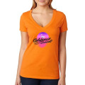 Next Level Ladies CVC Deep V Crew Neck Tee Shirts
