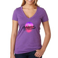 Next Level Ladies CVC Deep V Crew Neck Tee Shirts