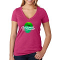 Next Level Ladies CVC Deep V Crew Neck Tee Shirts