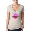 Next Level Ladies CVC Deep V Crew Neck Tee Shirts