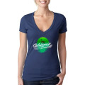 Next Level Ladies CVC Deep V Crew Neck Tee Shirts
