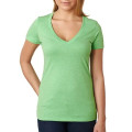 Next Level Ladies CVC Deep V Crew Neck Tee Shirts