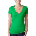 Next Level Ladies CVC Deep V Crew Neck Tee Shirts