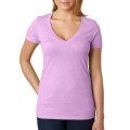 Next Level Ladies CVC Deep V Crew Neck Tee Shirts