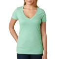 Next Level Ladies CVC Deep V Crew Neck Tee Shirts