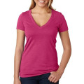 Next Level Ladies CVC Deep V Crew Neck Tee Shirts