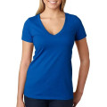Next Level Ladies CVC Deep V Crew Neck Tee Shirts