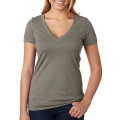 Next Level Ladies CVC Deep V Crew Neck Tee Shirts