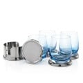 Baldoni Coasters & Soudan On-the-Rocks Set - Blue