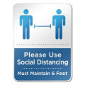 6" x 8" Social Distancing Reminder Wall Sign