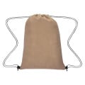 Posh Herringbone Drawstring Bag