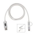 3-in-1 3 Ft. Disco Tech Light Up Charging Cable