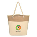 Burlap Rope Tote Bag