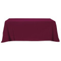 Flat Poly/Cotton 3-sided Table Cover - fits 8' standard t...