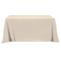 Flat Poly/Cotton 3-sided Table Cover - fits 6' standard t...