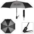 42" ARC HEATHERED TELESCOPIC FOLDING UMBRELLA